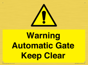 Warning Automatic Gate Keep Clear